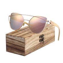Load image into Gallery viewer, Bamboo Cat Eye Sunglasses