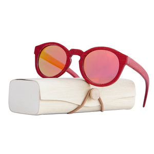 Red Bamboo Frame Sunglasses