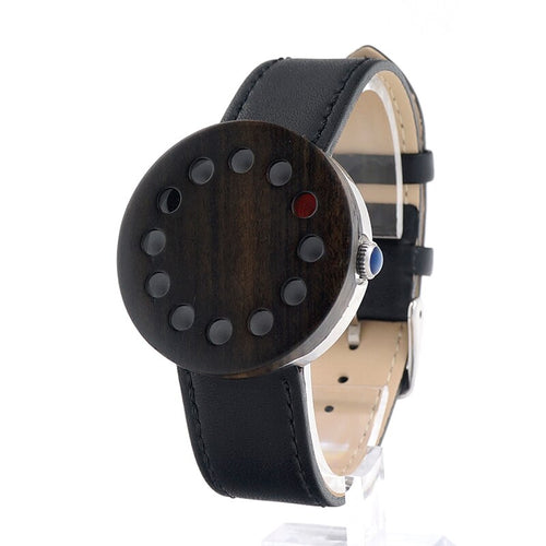 Ebony Wood Stainless Steel Watches