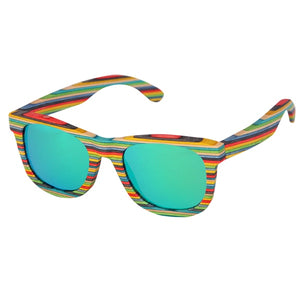 Retro  Colored wooden sunglasses