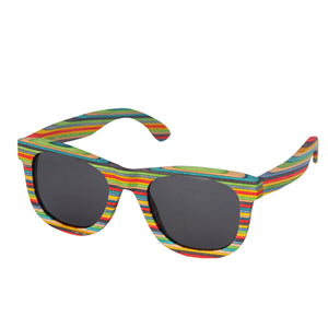 Retro  Colored wooden sunglasses