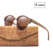 Load image into Gallery viewer, Round Wood Sunglasses
