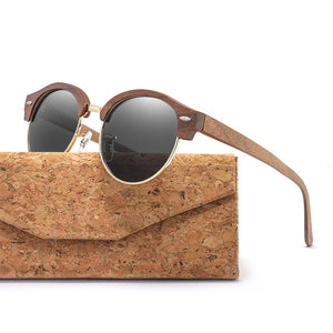 Round Wood Sunglasses