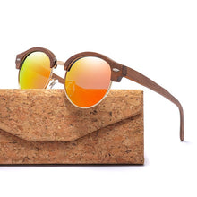 Load image into Gallery viewer, Round Wood Sunglasses