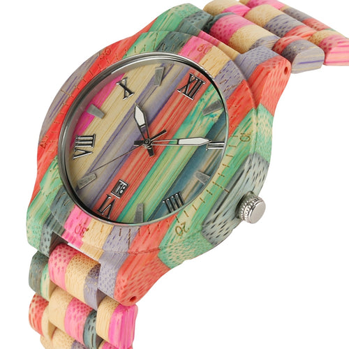 Unique Colorful Bamboo Watches