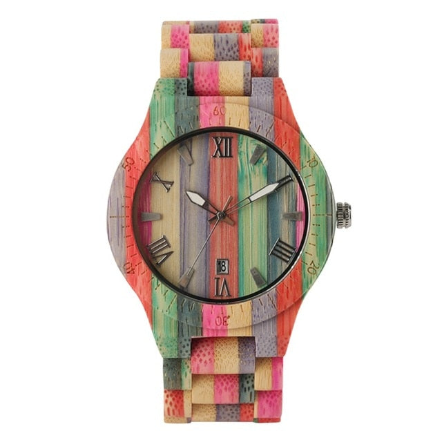 Unique Colorful Bamboo Watches