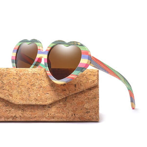 Heart  Bamboo Sunglasses