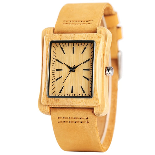 Rectangle Dial Wooden Watches