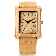Load image into Gallery viewer, Rectangle Dial Wooden Watches