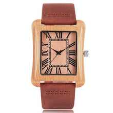 Load image into Gallery viewer, Rectangle Dial Wooden Watches