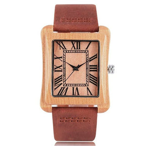 Rectangle Dial Wooden Watches