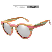 Load image into Gallery viewer, Round Wood Bamboo Sunglasses