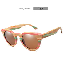 Load image into Gallery viewer, Round Wood Bamboo Sunglasses