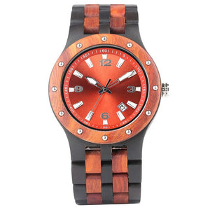 Red Color  Wooden Watches