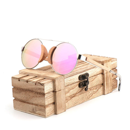 Wood Round  Sunglasses