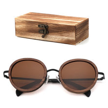 Load image into Gallery viewer, Wood Sunglasses Round